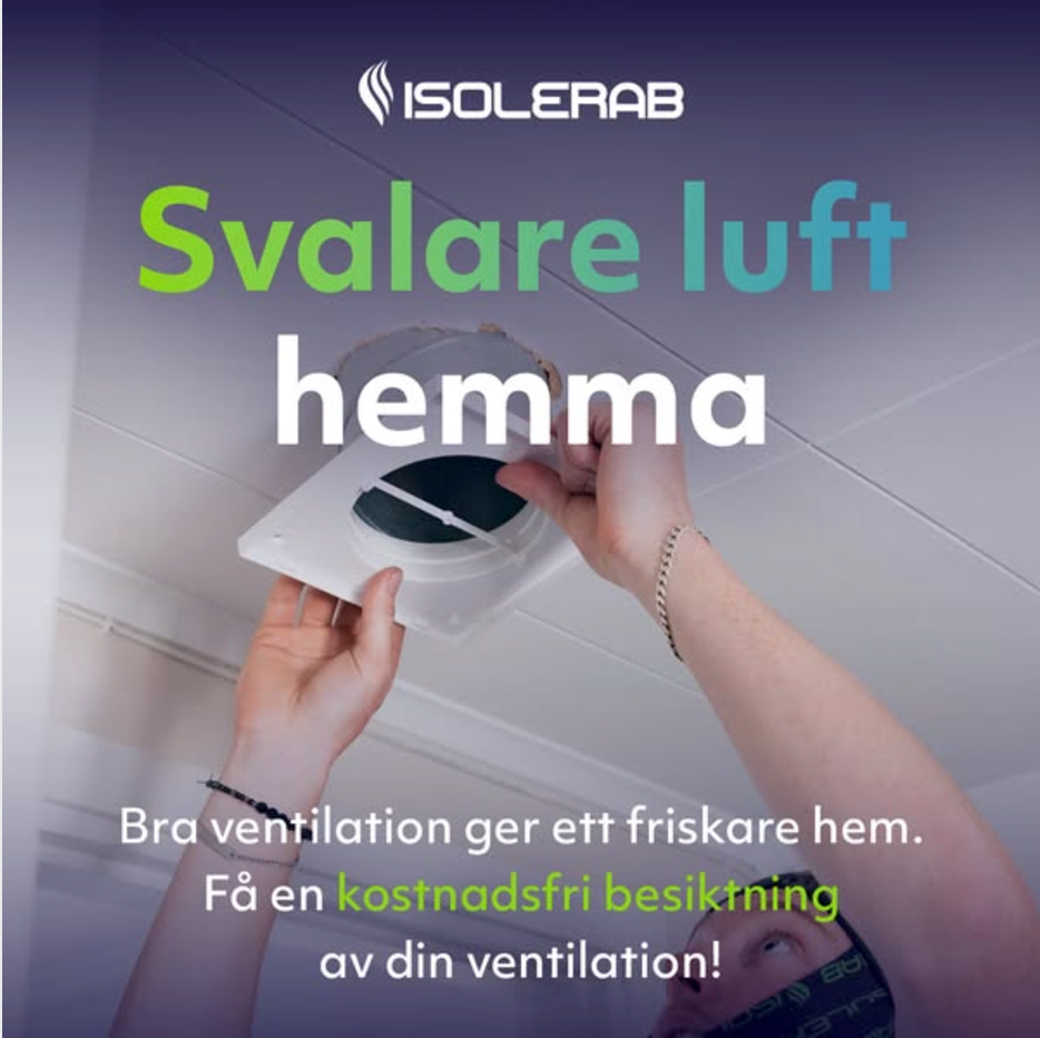 Isolerab-annons: Svalare luft hemma
